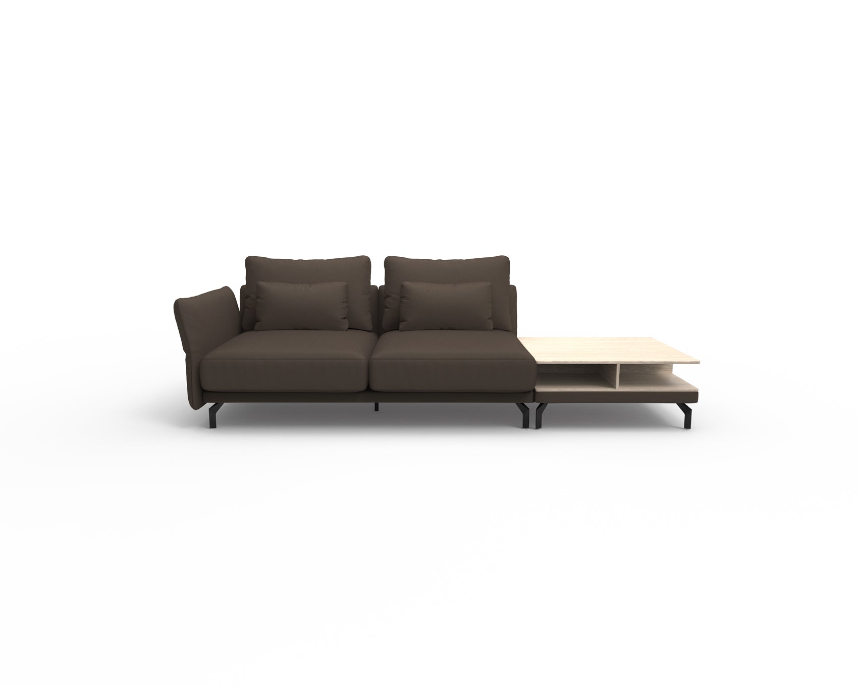 Seagull 2 Seater Sofa with Shelf Table (Right)